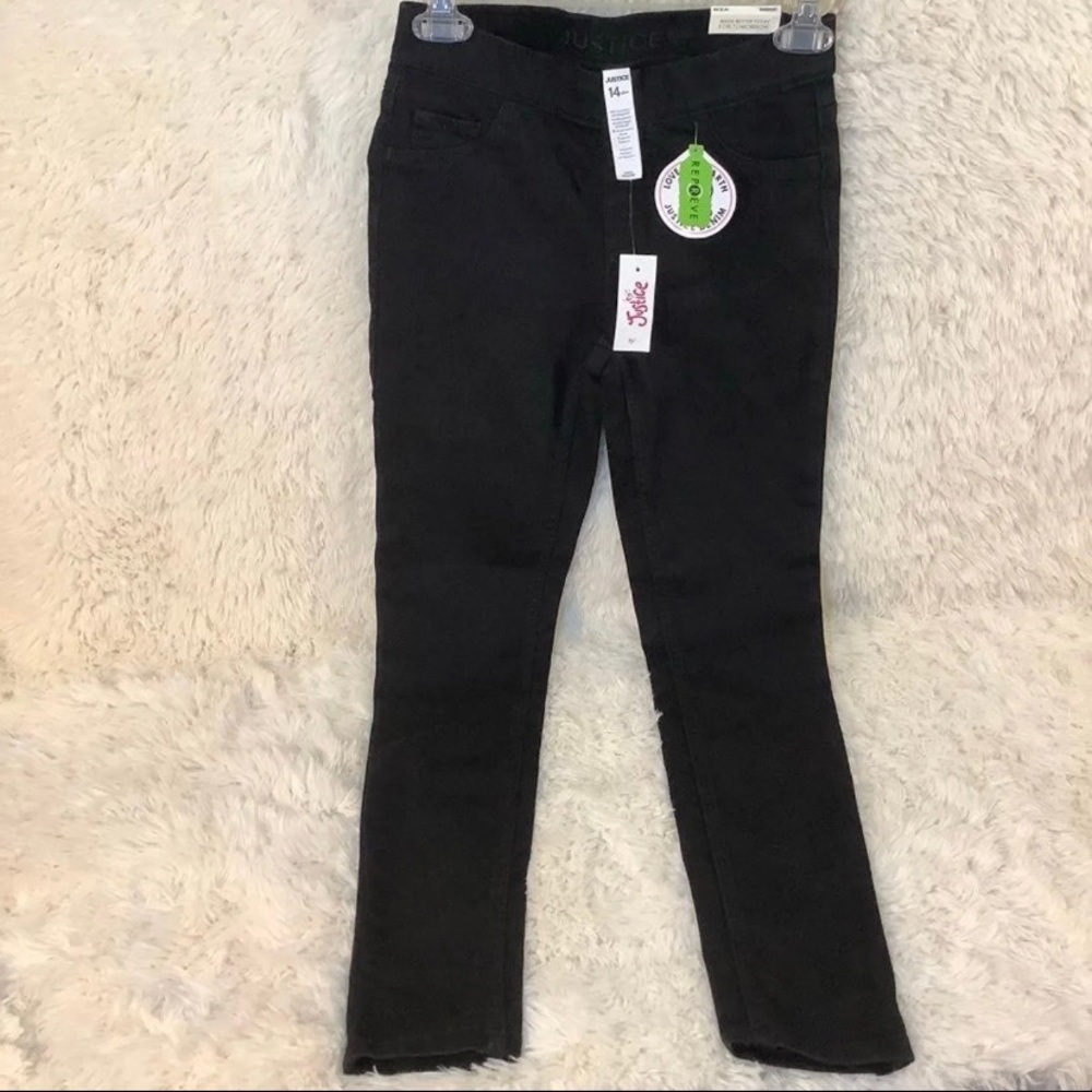 Justice Black Denim Leggings